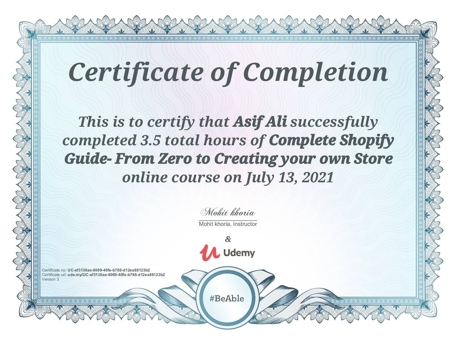 Data Studio Certificate